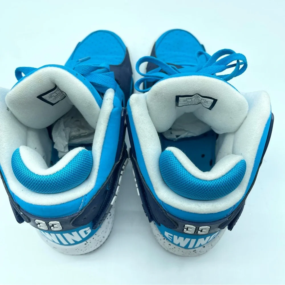 Patrick Ewing Shoes 10.5 Blue White Rogue Lace Up Athletic High Tops - Picture 9 of 13